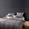 Black Premium Brocade Damask Bed Linen - fleuresse premium cotton satin bed sheet set, hotel quality | Philippines