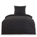 Black Premium Brocade Damask Bed Linen - fleuresse premium cotton satin bed sheet set, hotel quality | Philippines