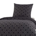 Black Premium Brocade Damask Bed Linen - fleuresse premium cotton satin bed sheet set, hotel quality | Philippines