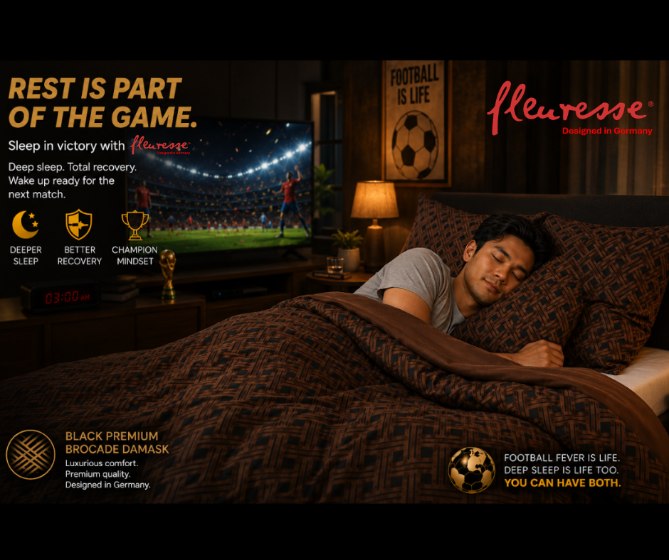 fleuresse Black Premium Brocade Damask - Rest Is Part of the Game - FIFA World Cup 2026